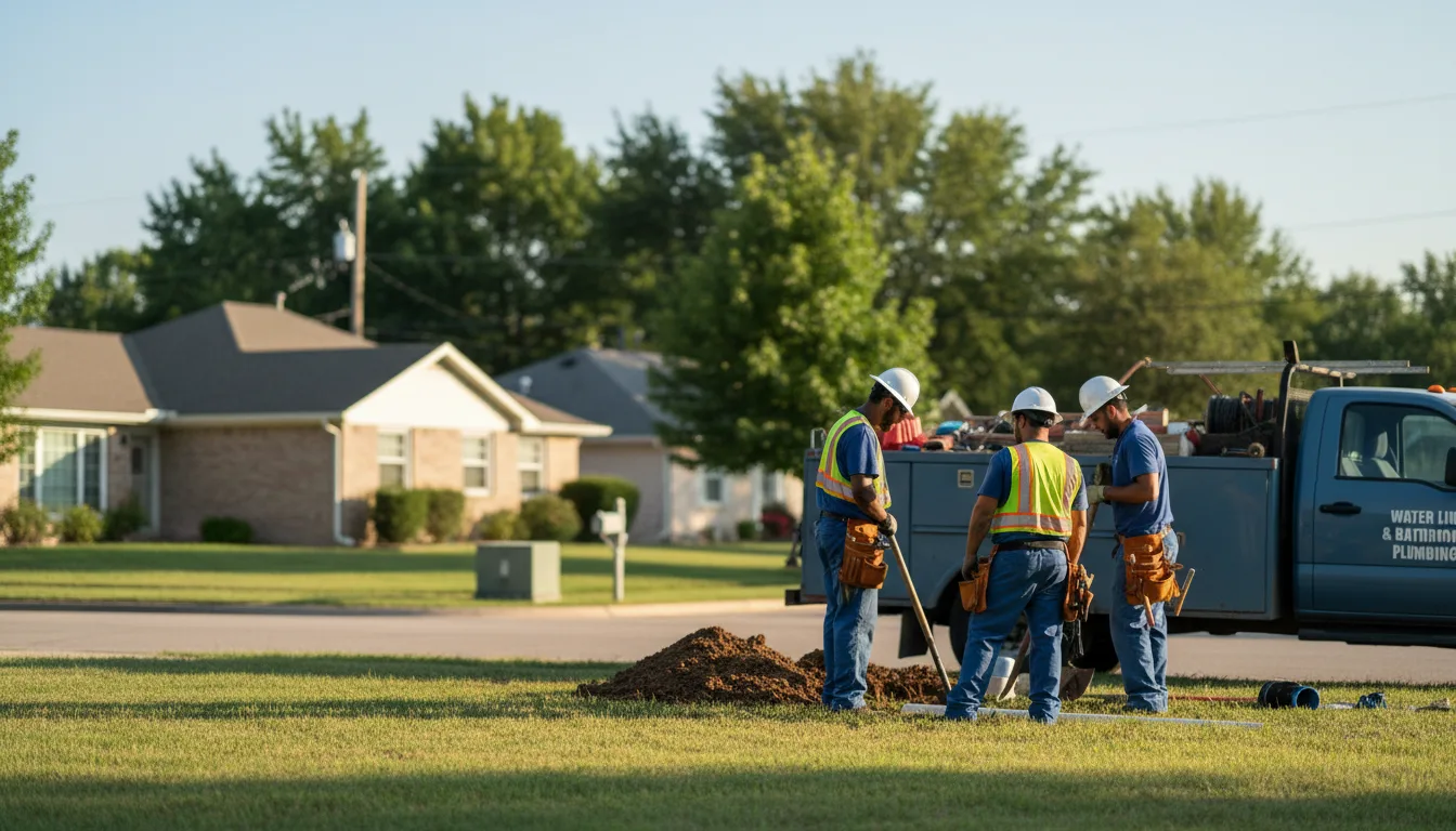 Residential water line and bathroom plumbing service in Cable, WI